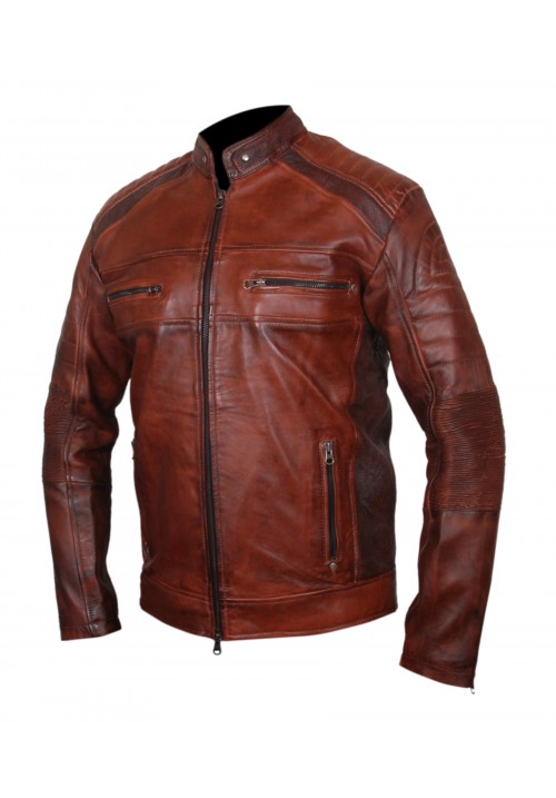 Men's Fashion Biker Waxed Jacket